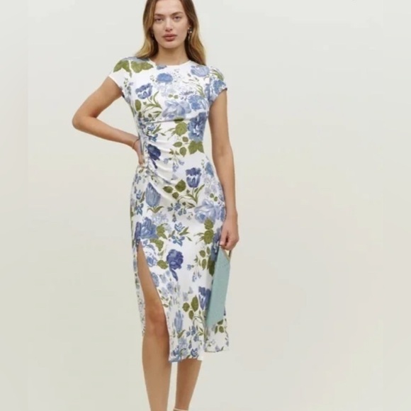 {REFORMATION} Frasier midi dress in Luca size 4 - Picture 1 of 14